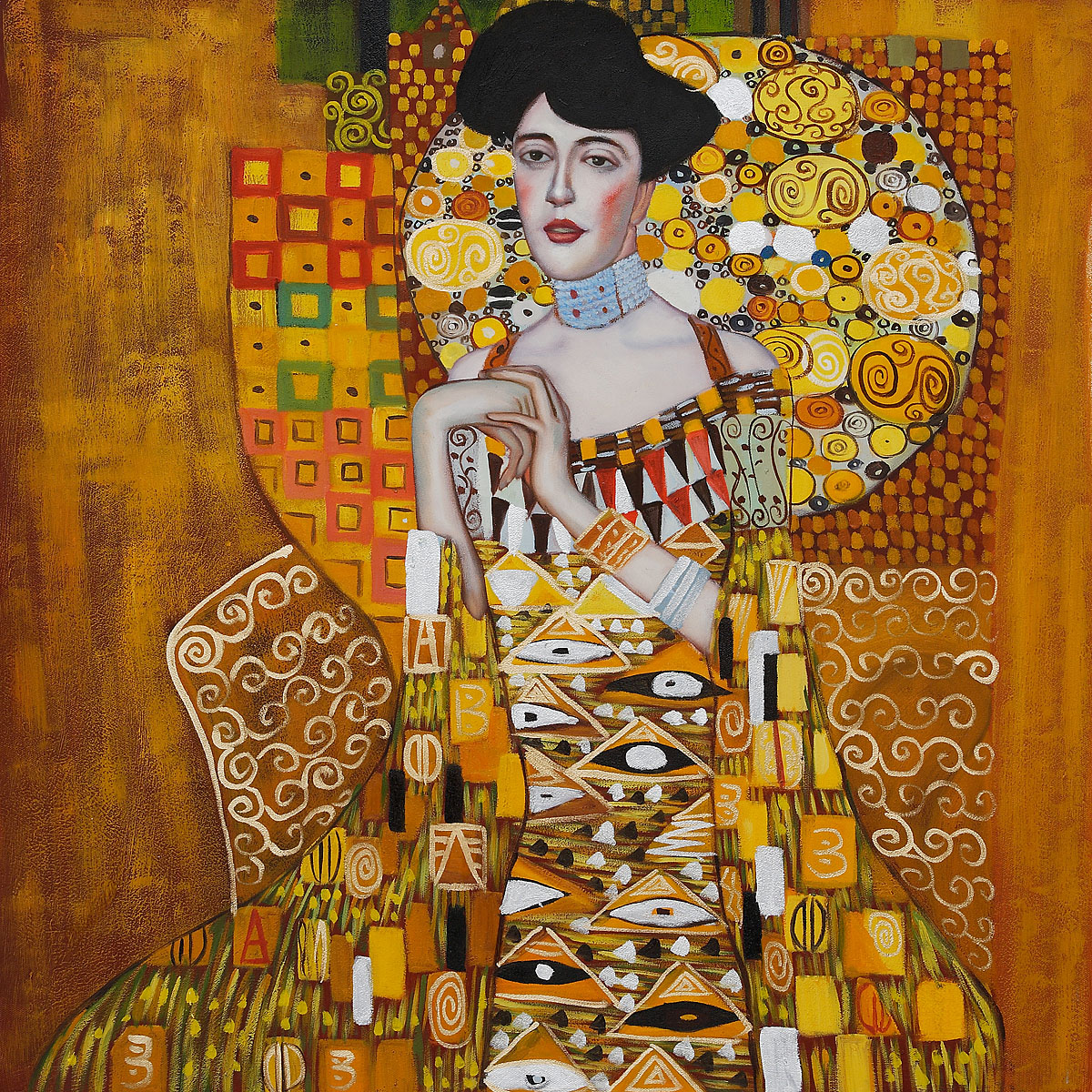 Portrait of Adele Bloch Bauer I - Gustav Klimt Paintings